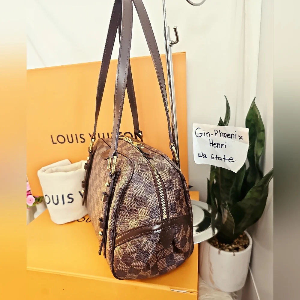 Complete Set "Giftable" Louis Vuitton Shoulder Bag Damier Ebene - Picture 4 of 16